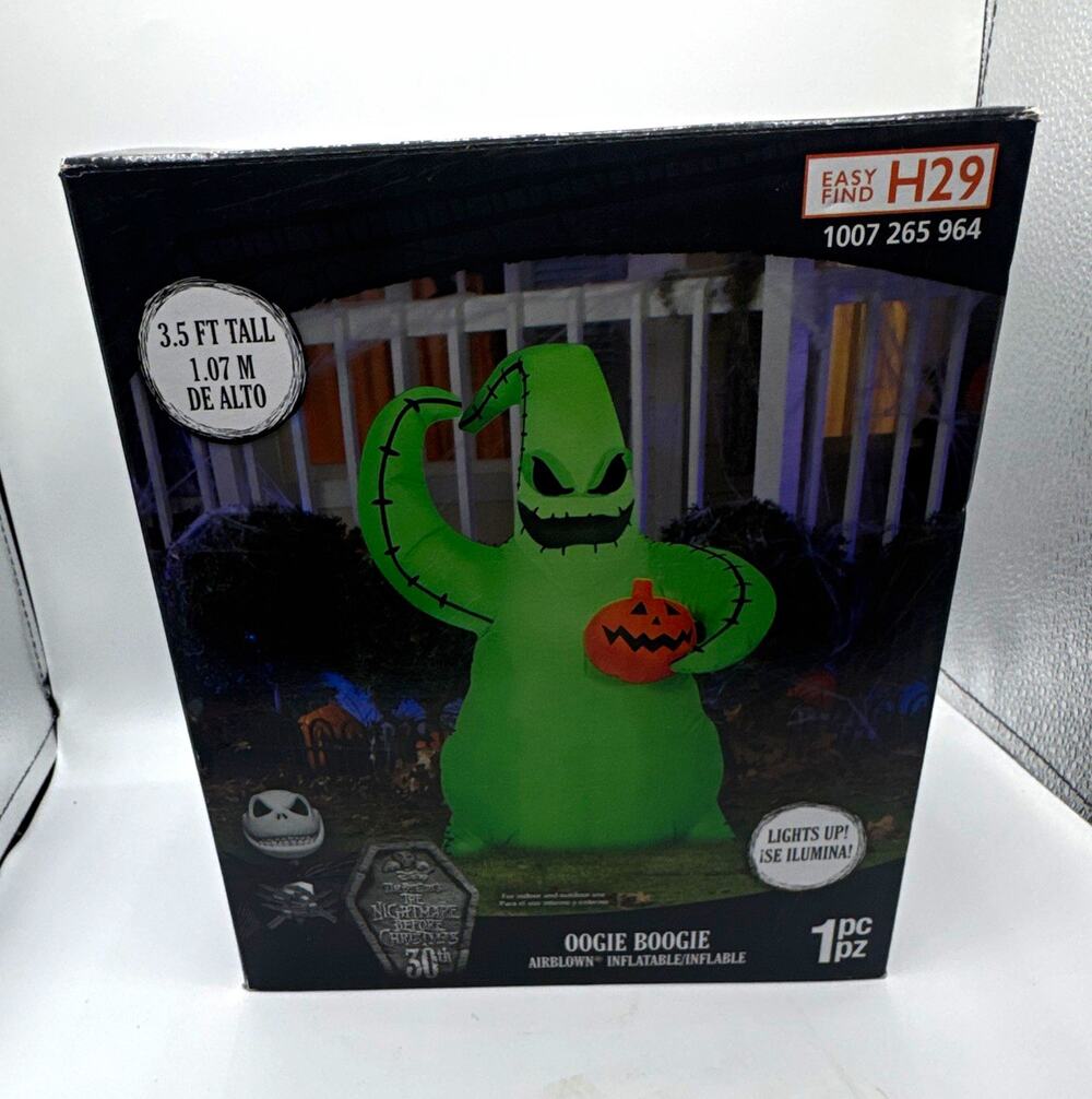 Disney Oogie Boogie 3.5 ft Airblown Inflatable Illuminated Halloween Decor
